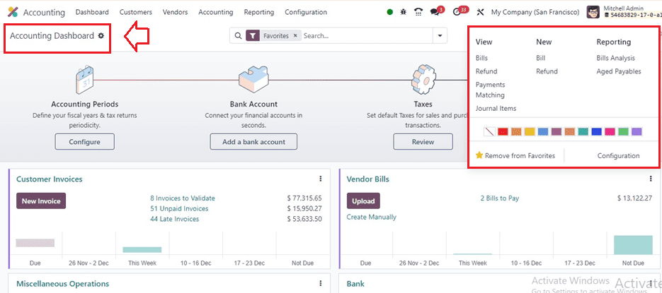 An Overview of the Accounting Dashboard in Odoo 17-cybrosys