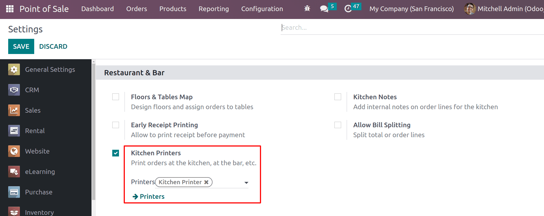 An Overview of The Kitchen Printers in Odoo 16 POS-cybrosys