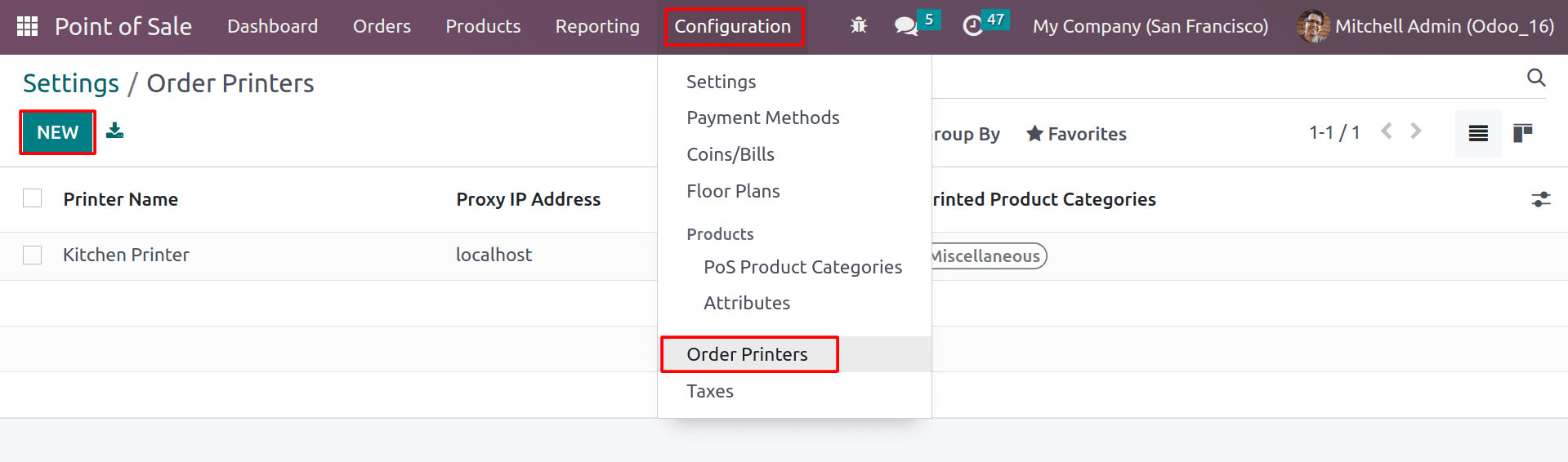 An Overview of The Kitchen Printers in Odoo 16 POS-cybrosys