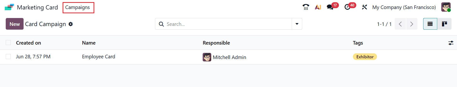An Overview of the Marketing Card Module in Odoo 19-cybrosys