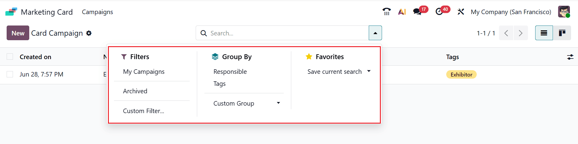 An Overview of the Marketing Card Module in Odoo 19-cybrosys