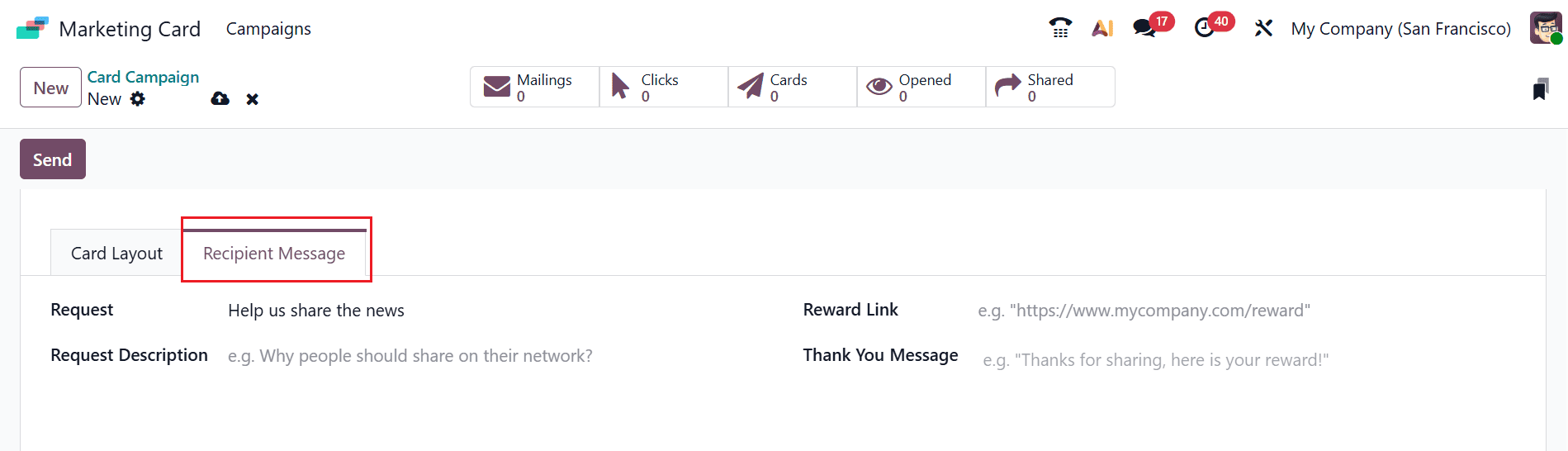 An Overview of the Marketing Card Module in Odoo 19-cybrosys
