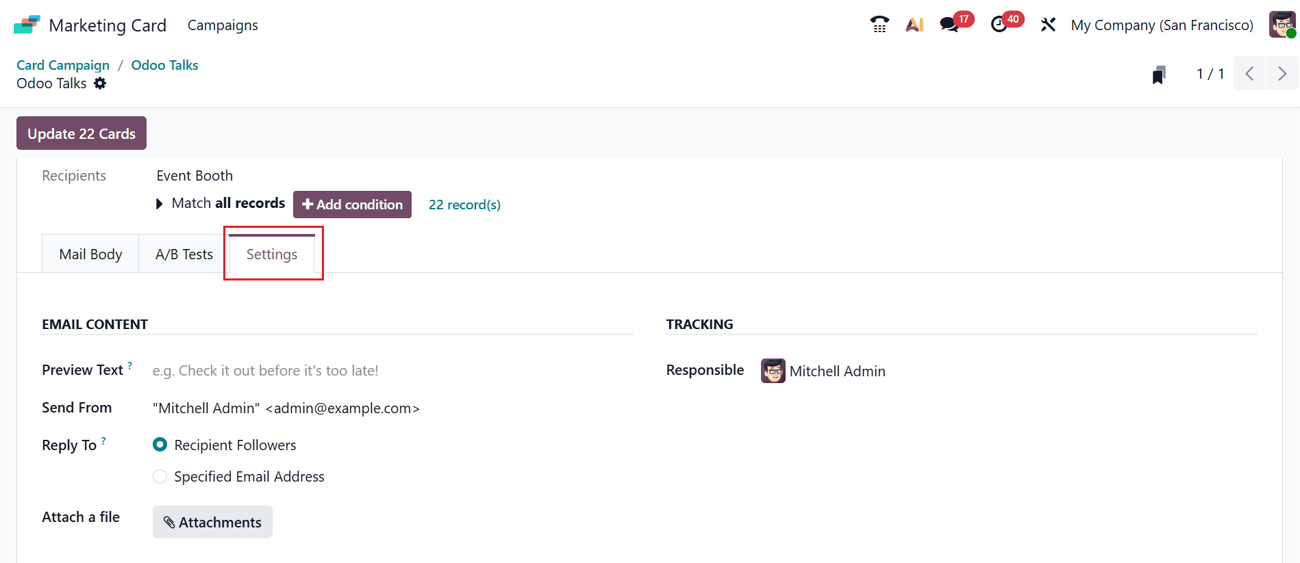 An Overview of the Marketing Card Module in Odoo 19-cybrosys