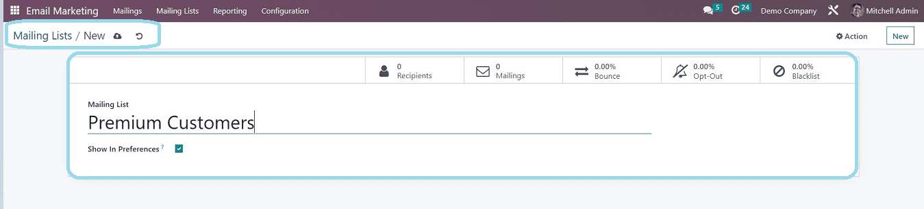 An Overview of the Odoo 16 Email Marketing Module.-cybrosys