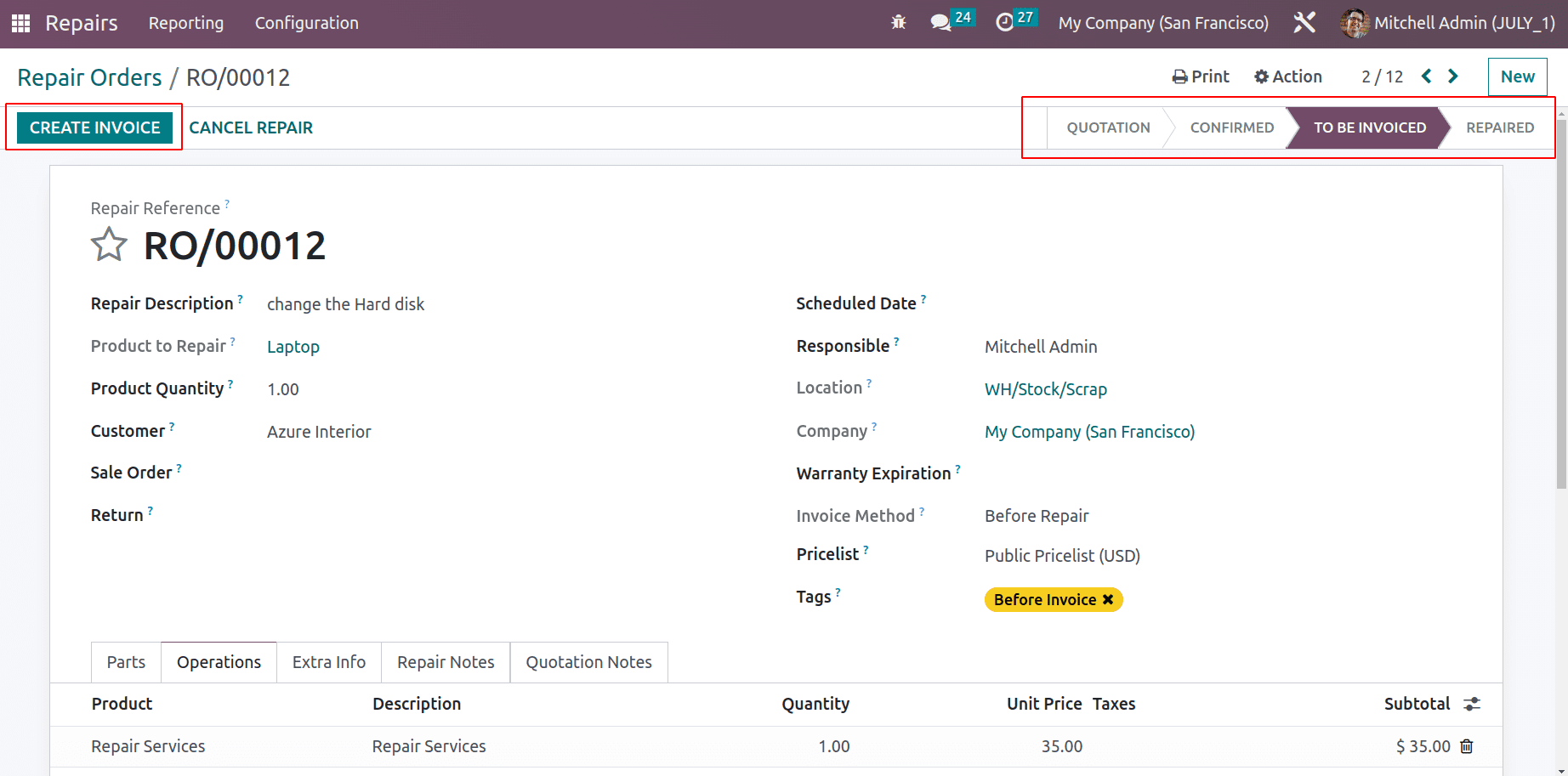 An Overview of the Odoo 16 Repair Module-cybrosys