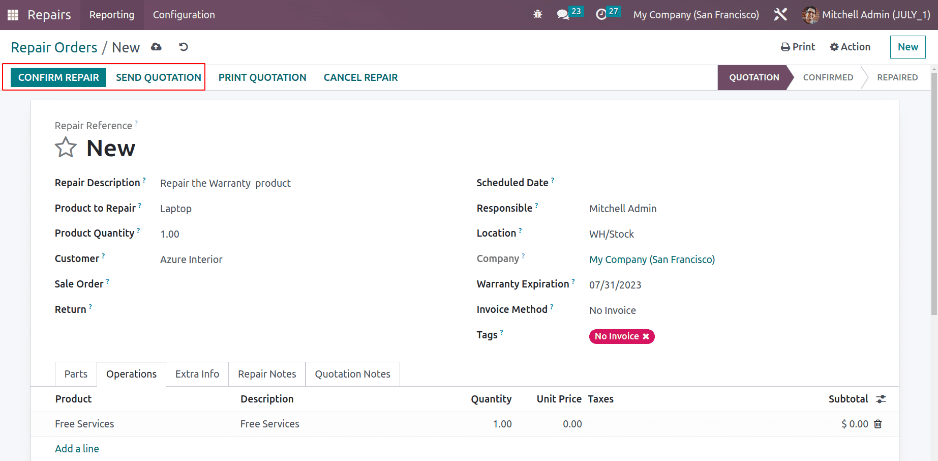 An Overview of the Odoo 16 Repair Module-cybrosys
