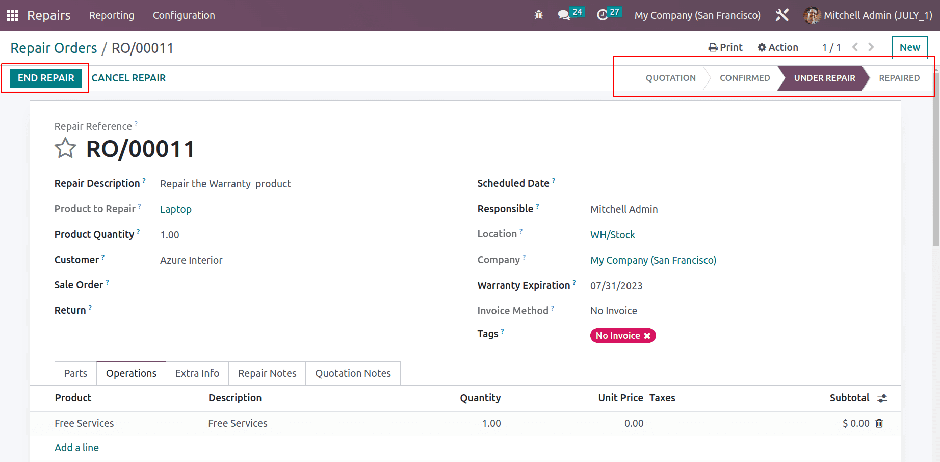 An Overview of the Odoo 16 Repair Module-cybrosys