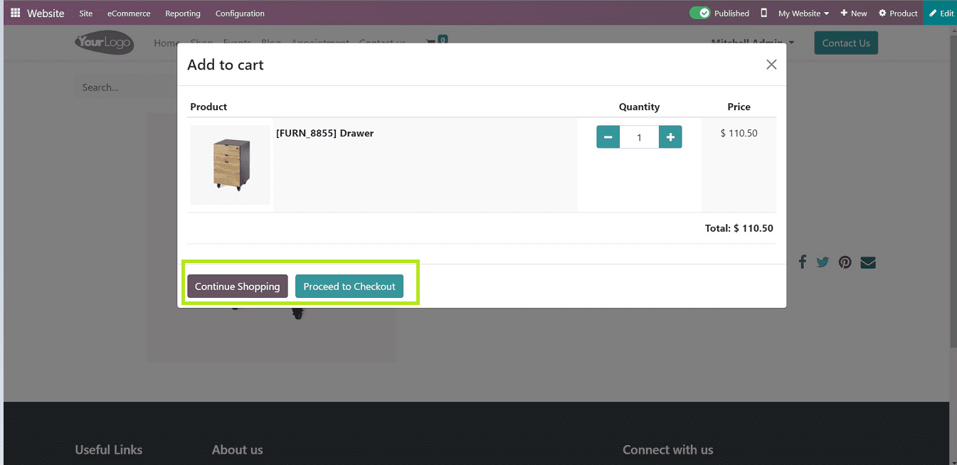 An Overview of the Shop & Checkout Procedure of the Odoo 16 Website Module-cybrosys