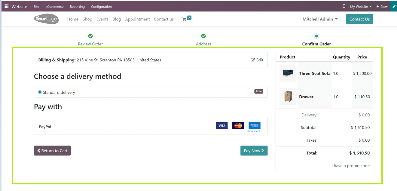 An Overview of the Shop & Checkout Procedure of the Odoo 16 Website Module-cybrosys