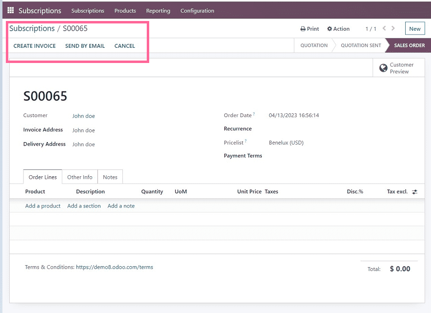 An Overview of the Subscription Menu in Odoo 16 Subscriptions Module-cybrosys