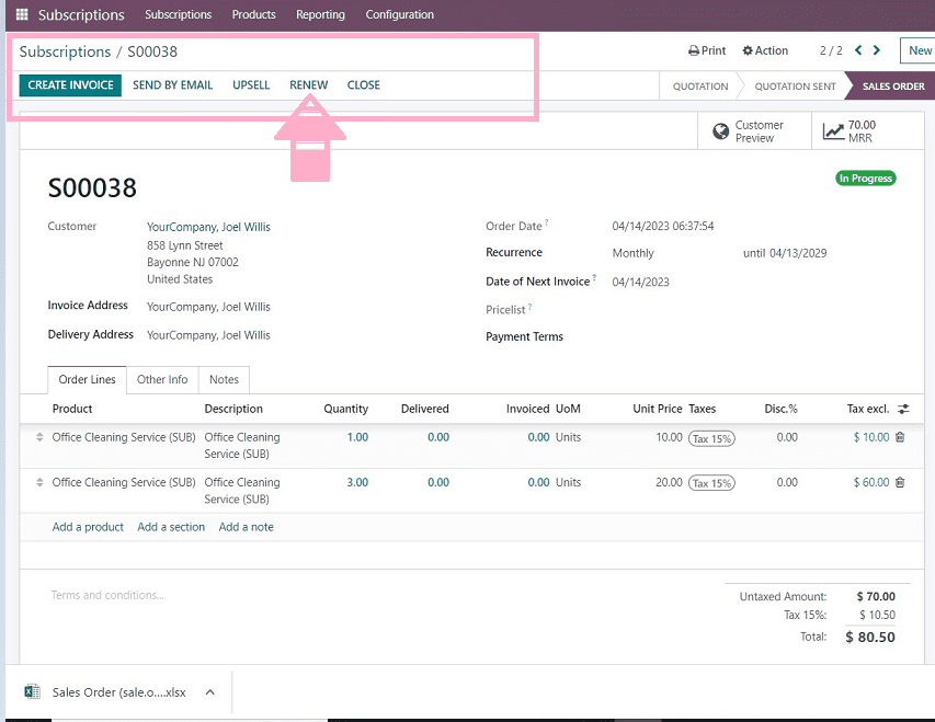 An Overview of the Subscription Menu in Odoo 16 Subscriptions Module-cybrosys