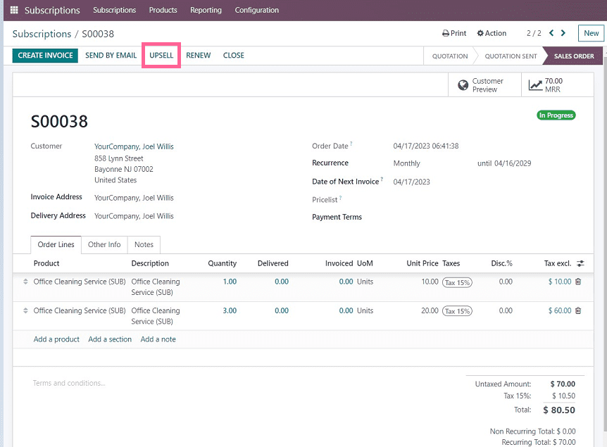 An Overview of the Subscription Menu in Odoo 16 Subscriptions Module-cybrosys