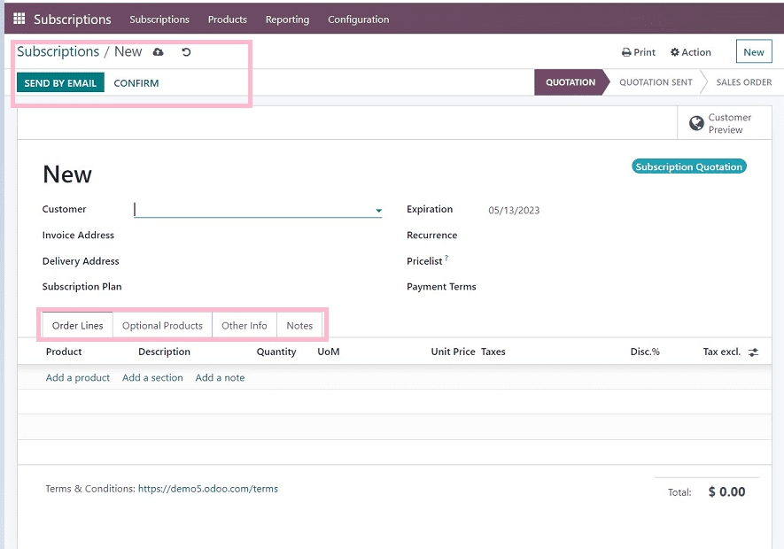 An Overview of the Subscription Menu in Odoo 16 Subscriptions Module-cybrosys