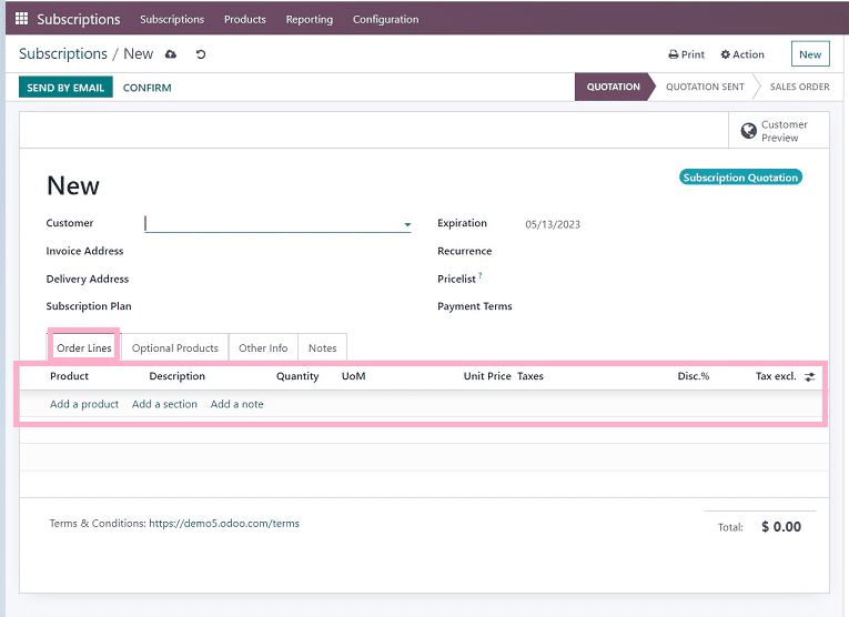 An Overview of the Subscription Menu in Odoo 16 Subscriptions Module-cybrosys