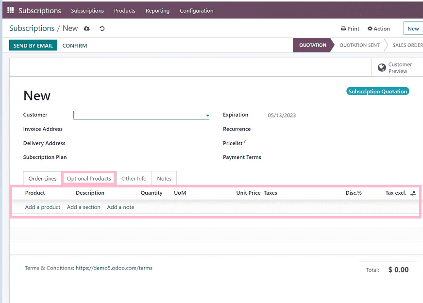 An Overview of the Subscription Menu in Odoo 16 Subscriptions Module-cybrosys