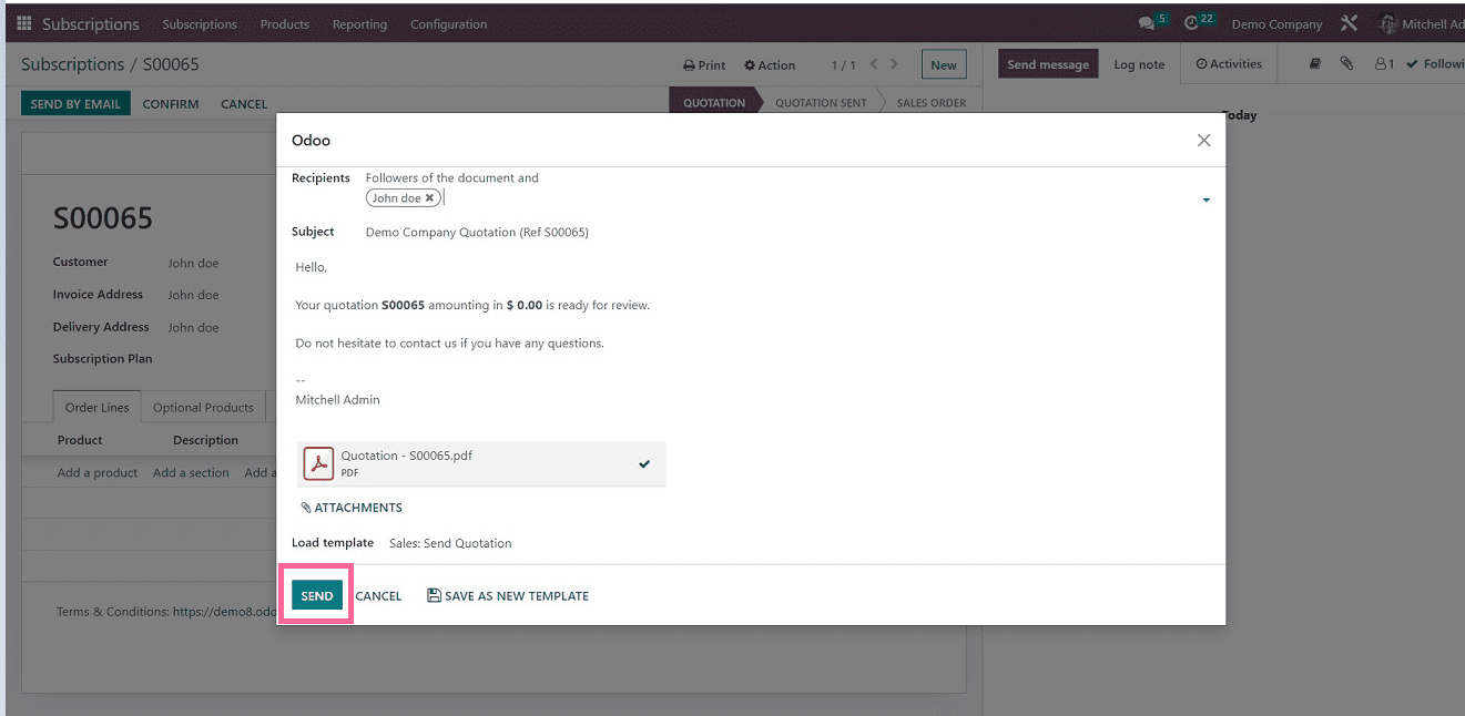 An Overview of the Subscription Menu in Odoo 16 Subscriptions Module-cybrosys