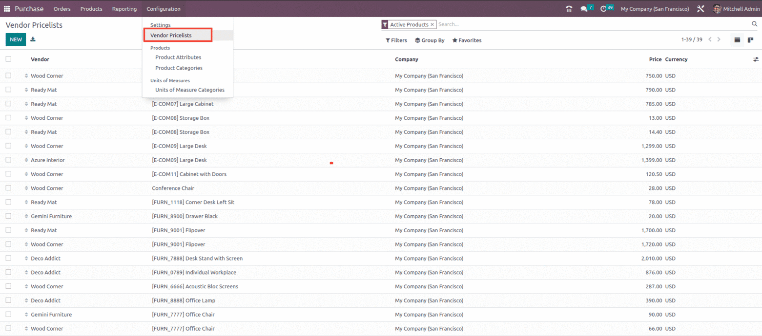 An Overview of Vendor Pricelist Management in Odoo 16 Purchase App-cybrosys