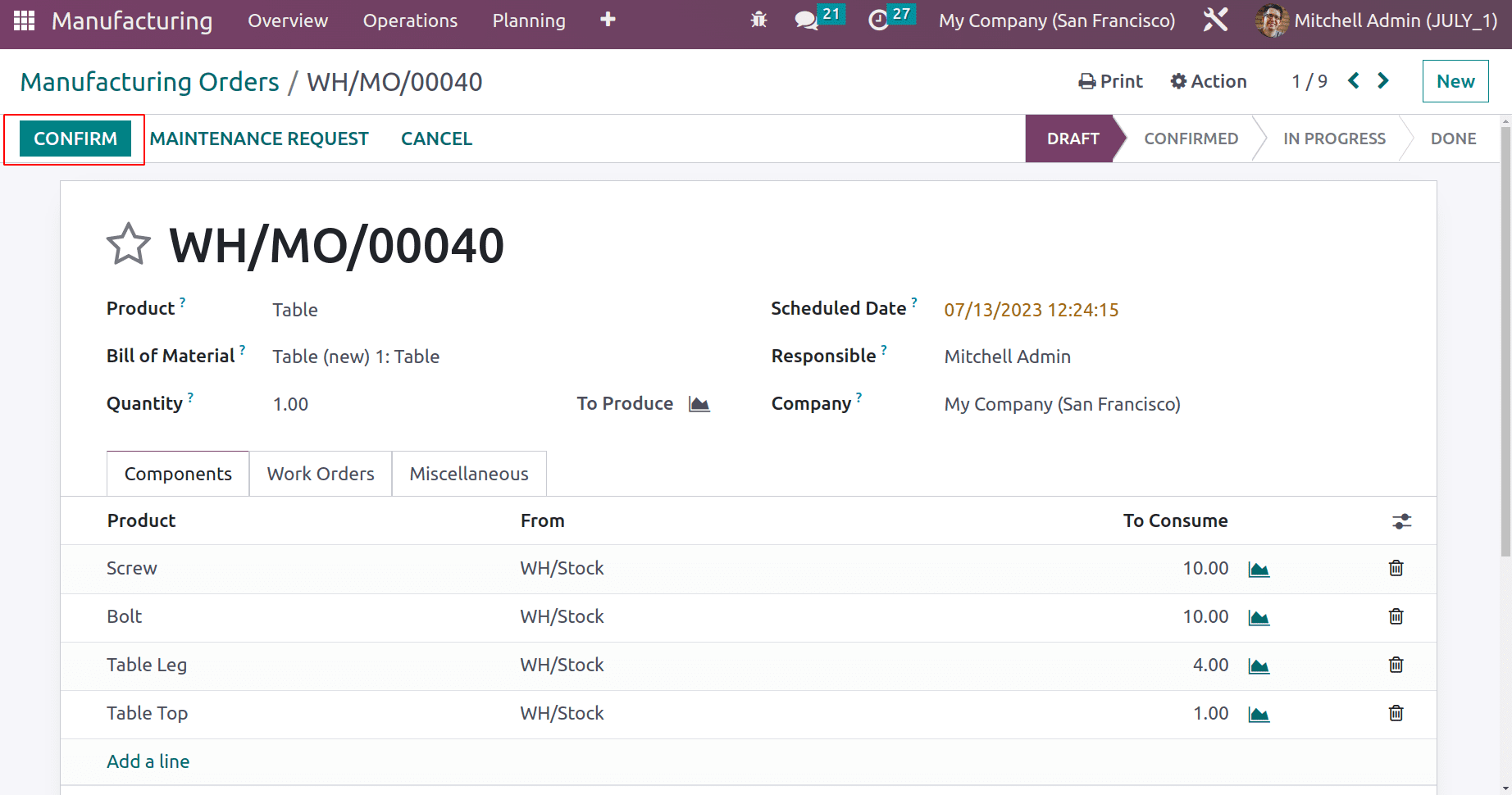 An Overview of Workcenters and Operations in Odoo 16 Manufacturing-cybrosys