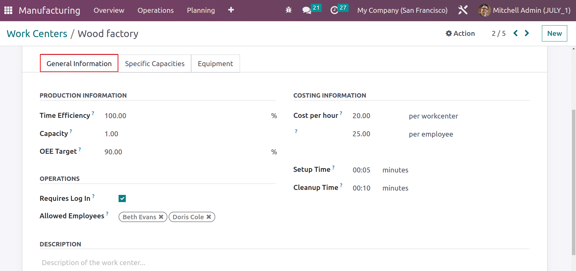 An Overview of Workcenters and Operations in Odoo 16 Manufacturing-cybrosys