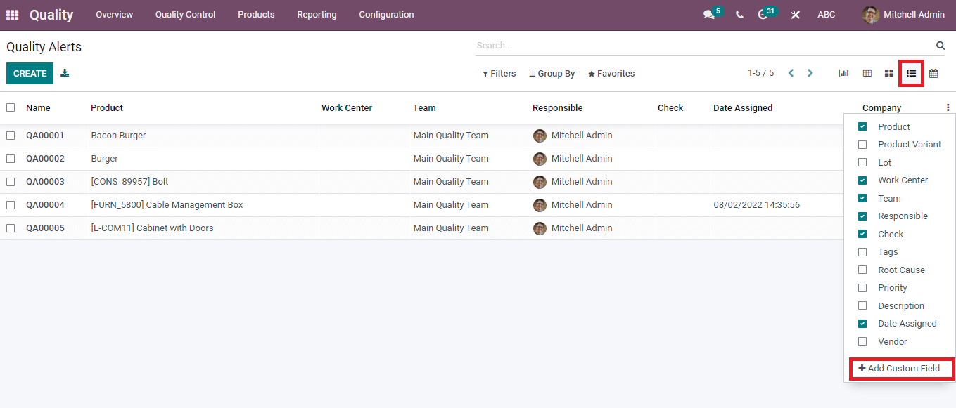 odoo-15-quality-module-cybrosys 中的报告功能分析