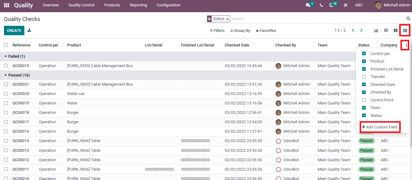 odoo-15-quality-module-cybrosys 中的报告功能分析