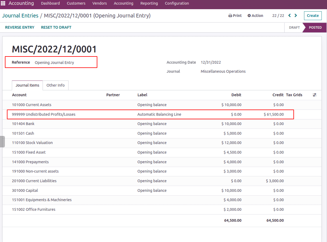 Balance Sheet Features in Odoo 16