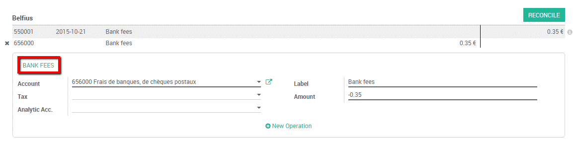 bank reconciliation in odoo12