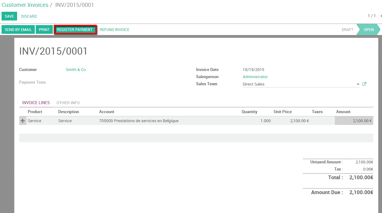 bank reconciliation in odoo12