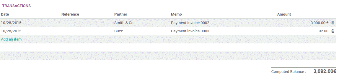bank reconciliation in odoo12