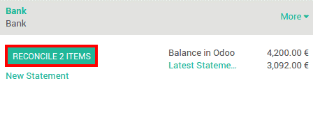 bank reconciliation in odoo12
