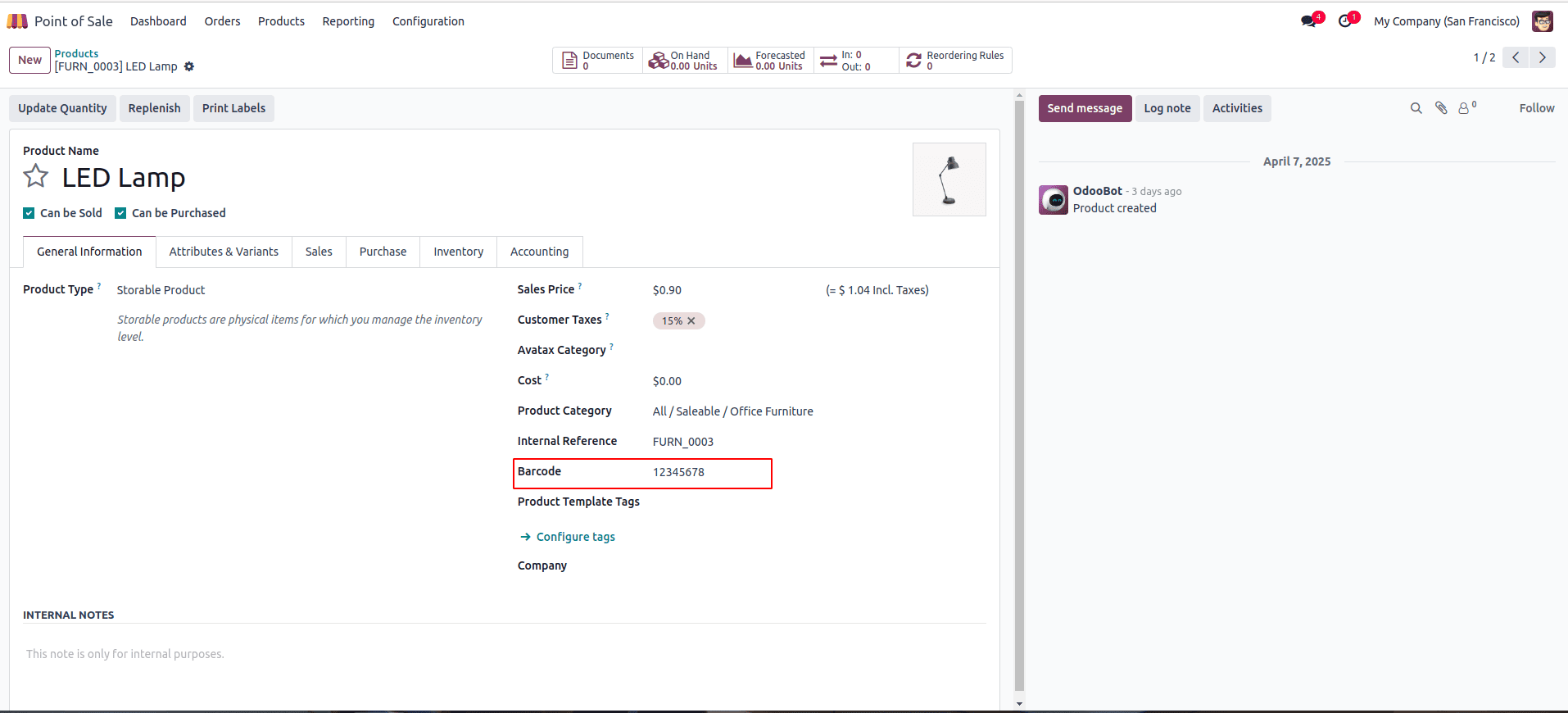 Barcodes in Odoo 17 Point of Sale (POS)-cybrosys