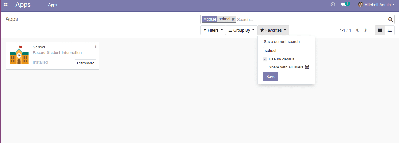 building module in odoo v12