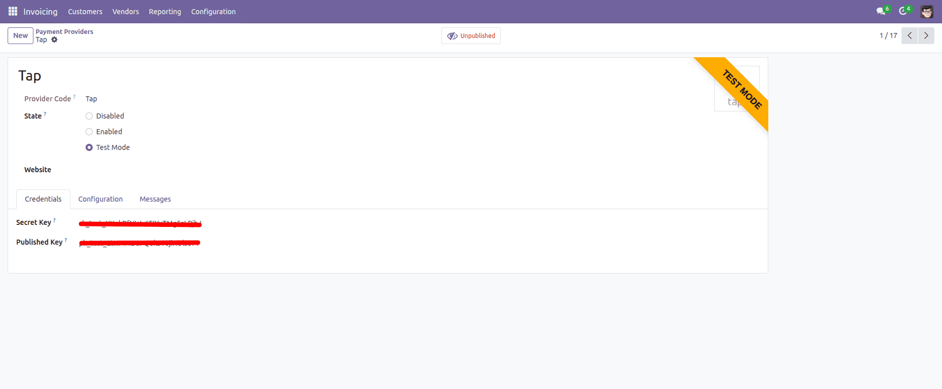 Complete Guide on How to Set Up Tap Payment Gateway in Odoo 17-cybrosys