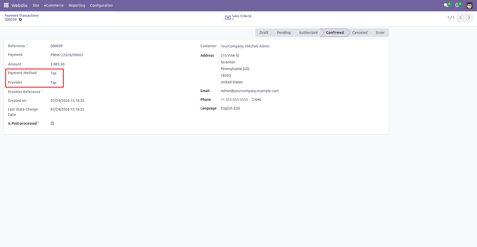 Complete Guide on How to Set Up Tap Payment Gateway in Odoo 17-cybrosys