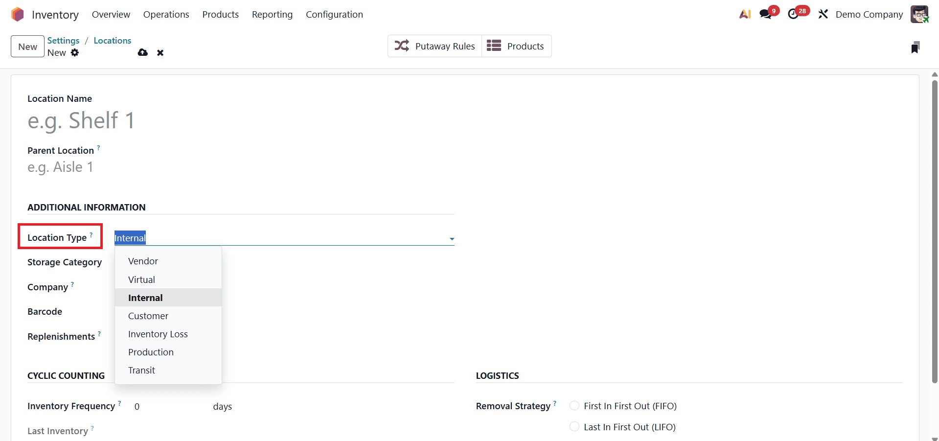 Complete Guide to Inventory Locations in Odoo 19-cybrosys
