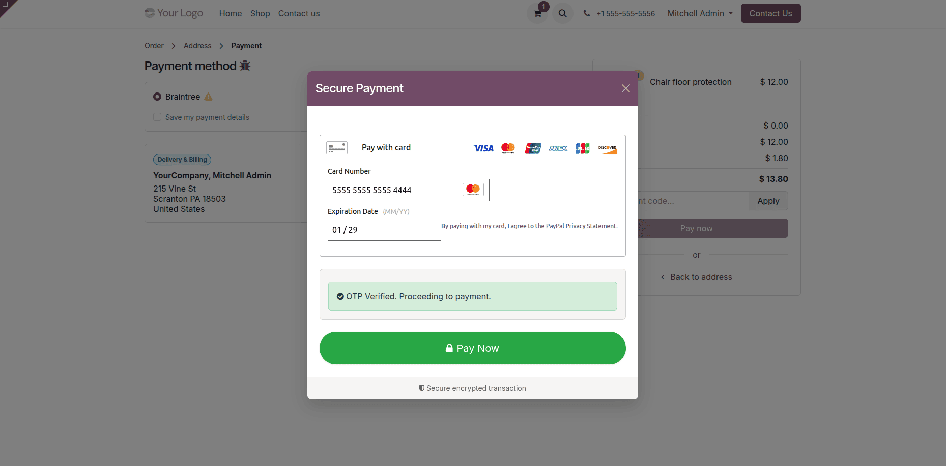 Complete Guide to Setting Up Braintree Payment Gateway in Odoo 19-cybrosys