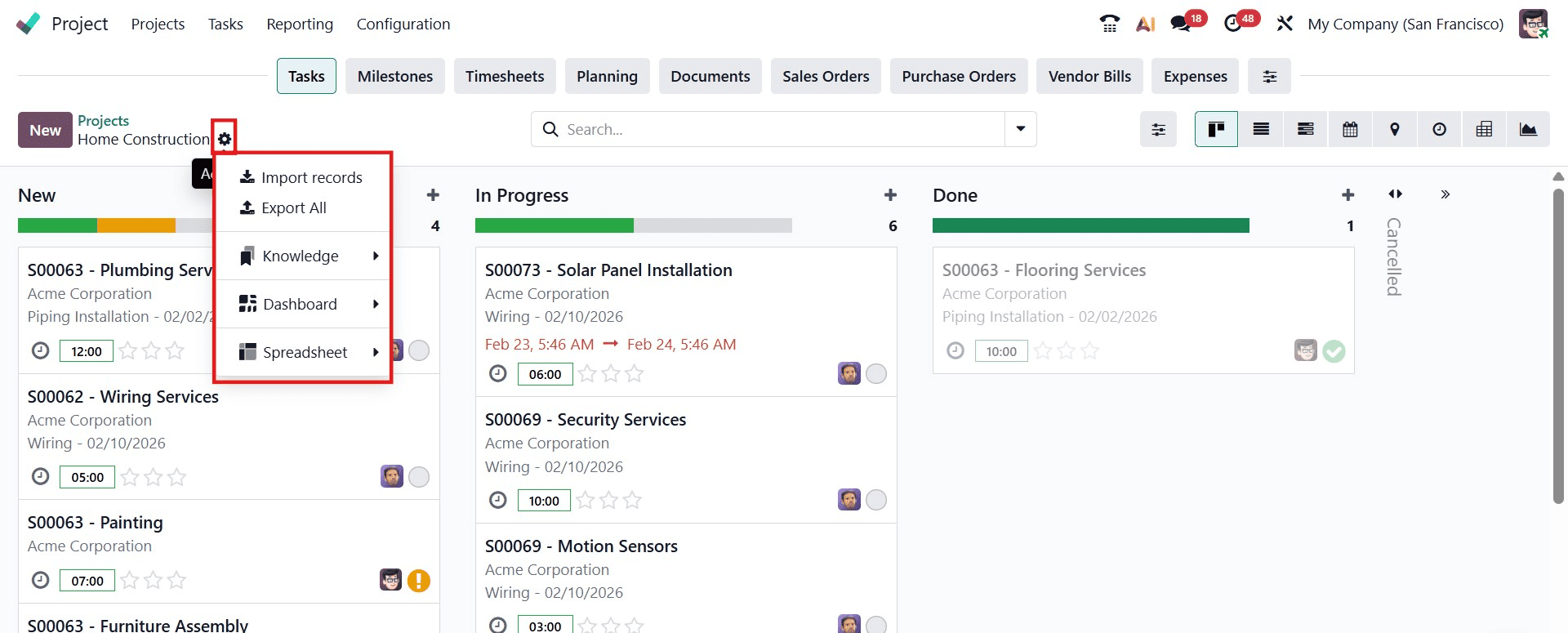 Complete Overview of Odoo 19 Project Module-cybrosys