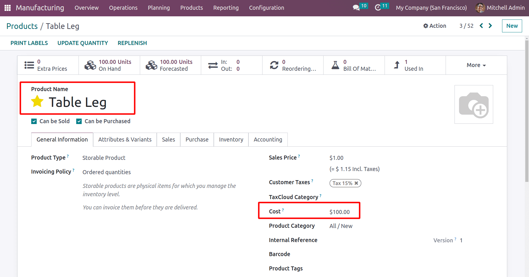 Cost Share Functionality in Odoo 16 Manufacturing Module-cybrosys