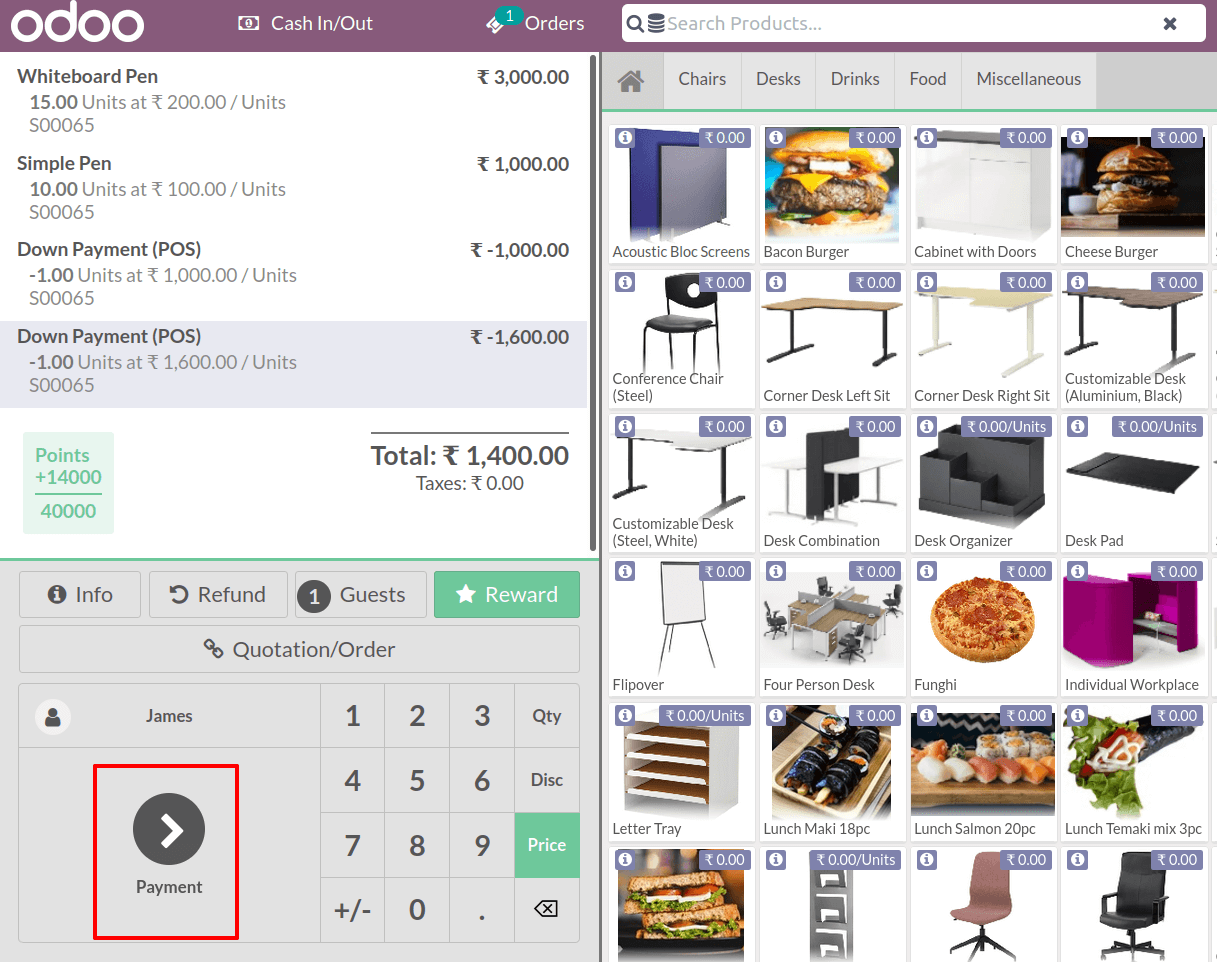 down-payment-in-odoo-15-pos