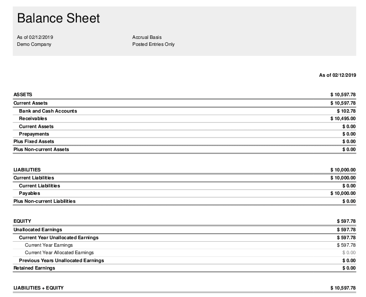 financial report configuration in odoo