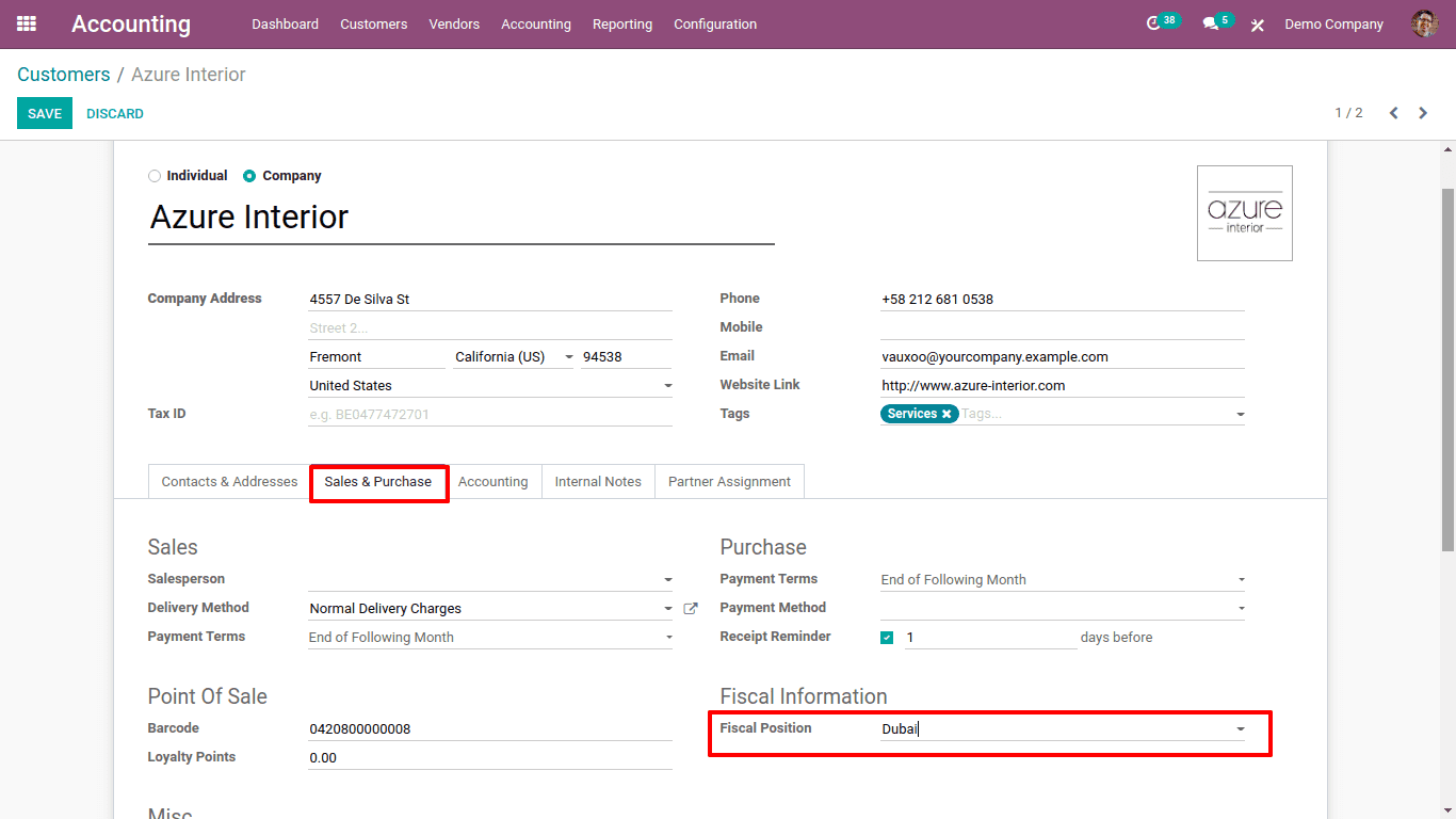 fiscal-position-in-odoo-14