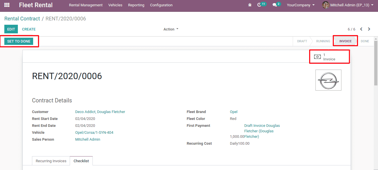 Fleet Rental Management App in Odoo 16-cybrosys