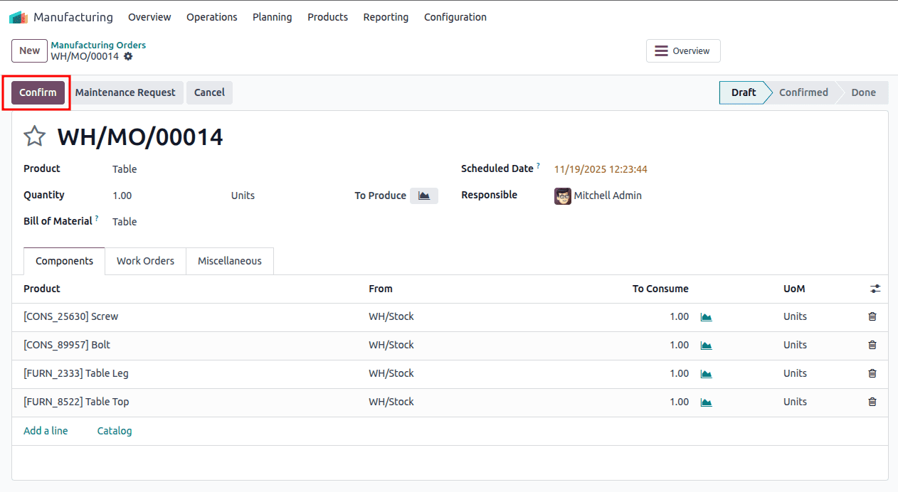 How a Product can be Manufactured in Odoo 18-cybrosys