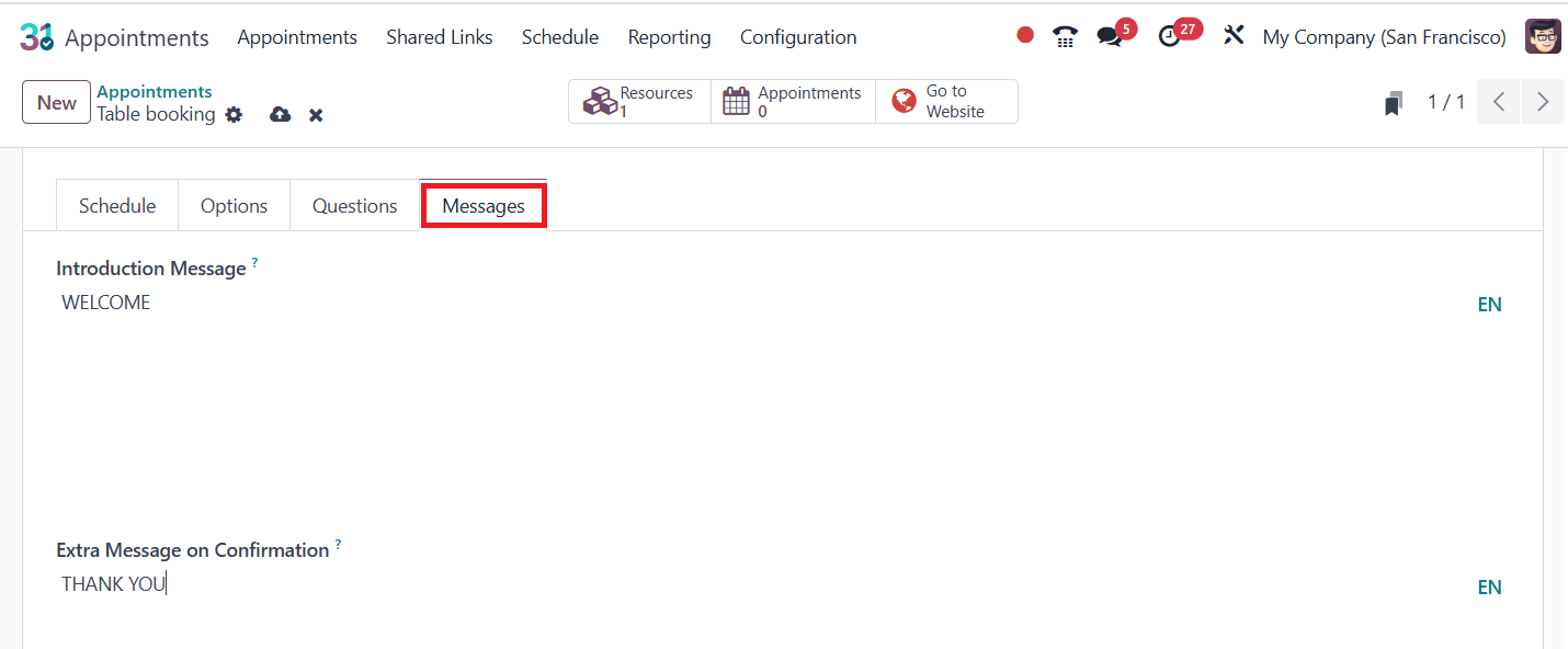 How a Restaurant Table can be booked with Odoo 18 Appointment-cybrosys