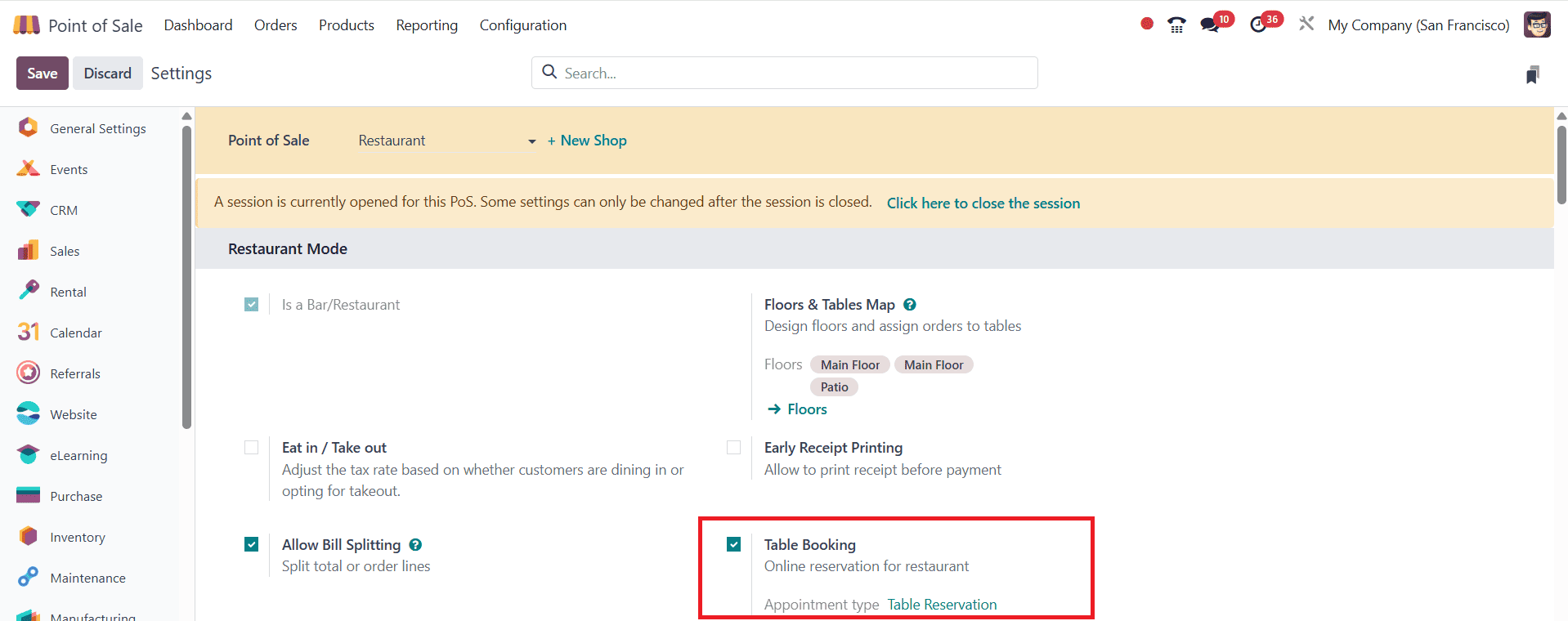 How a Restaurant Table can be booked with Odoo 18 Appointment-cybrosys
