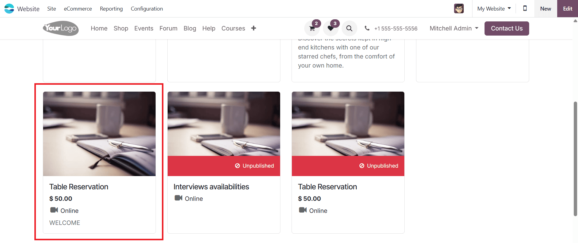 How a Restaurant Table can be booked with Odoo 18 Appointment-cybrosys