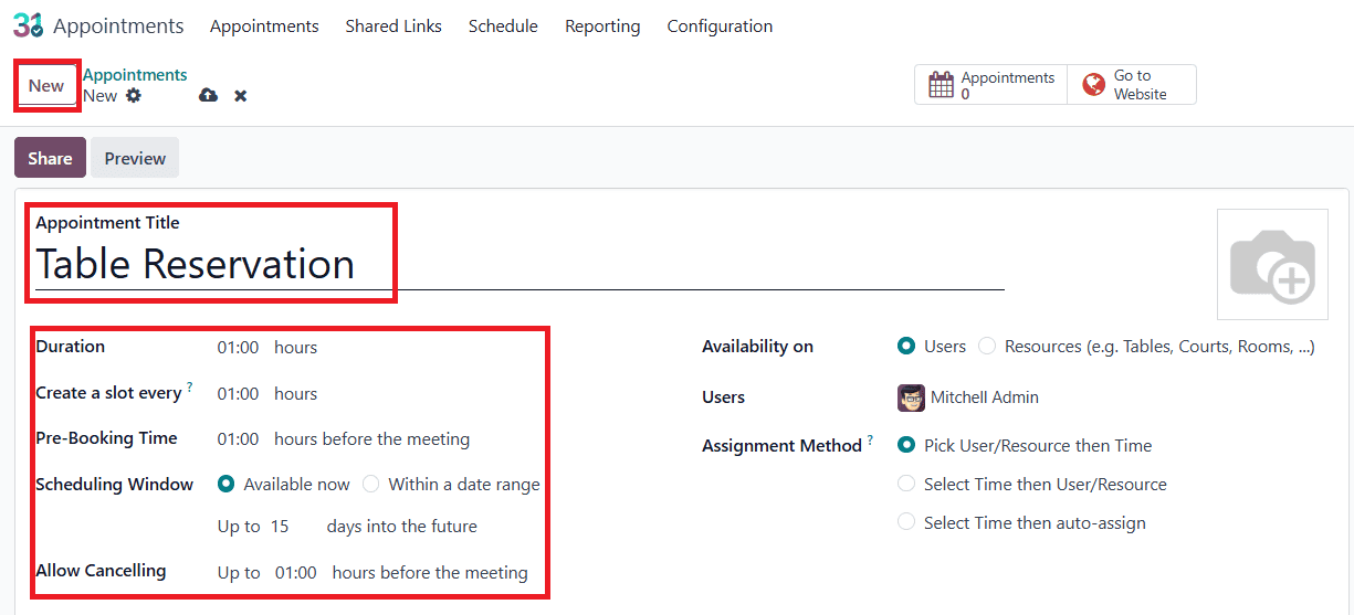 How a Restaurant Table can be booked with Odoo 18 Appointment-cybrosys