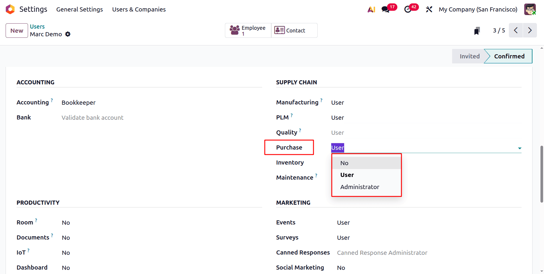 How Access Control Works in Odoo 19 for Purchasing-cybrosys