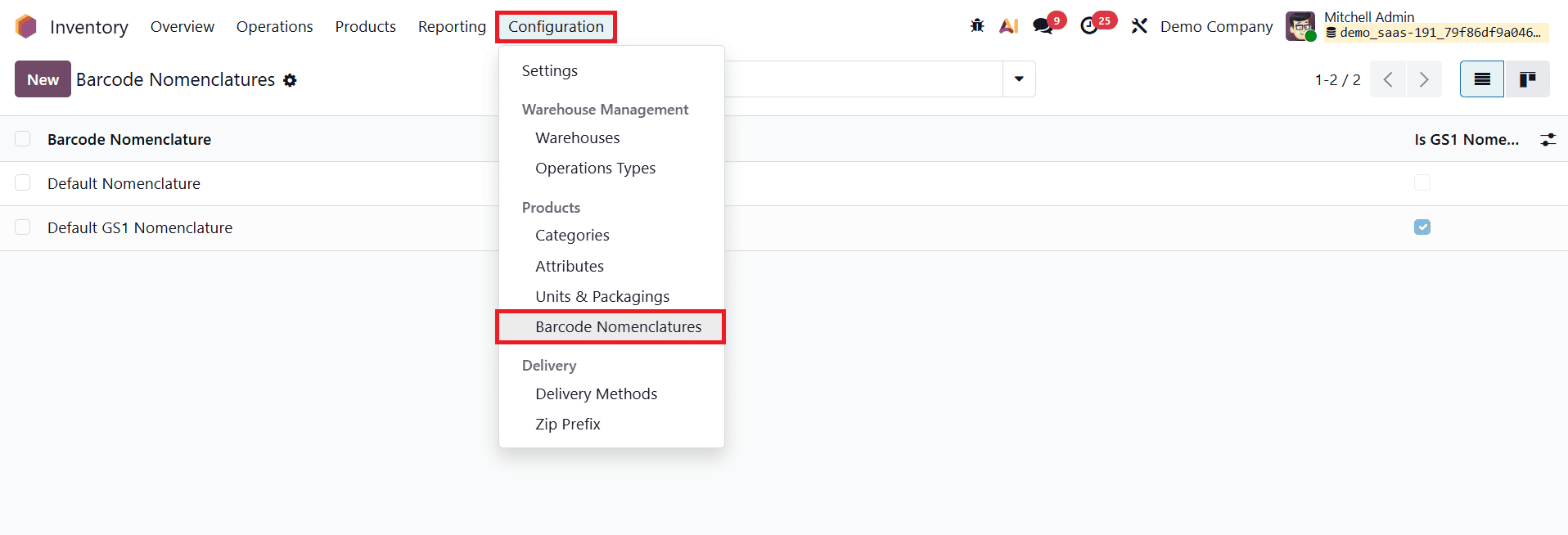 How Barcode Nomenclatures Work in Odoo 19 Inventory-cybrosys