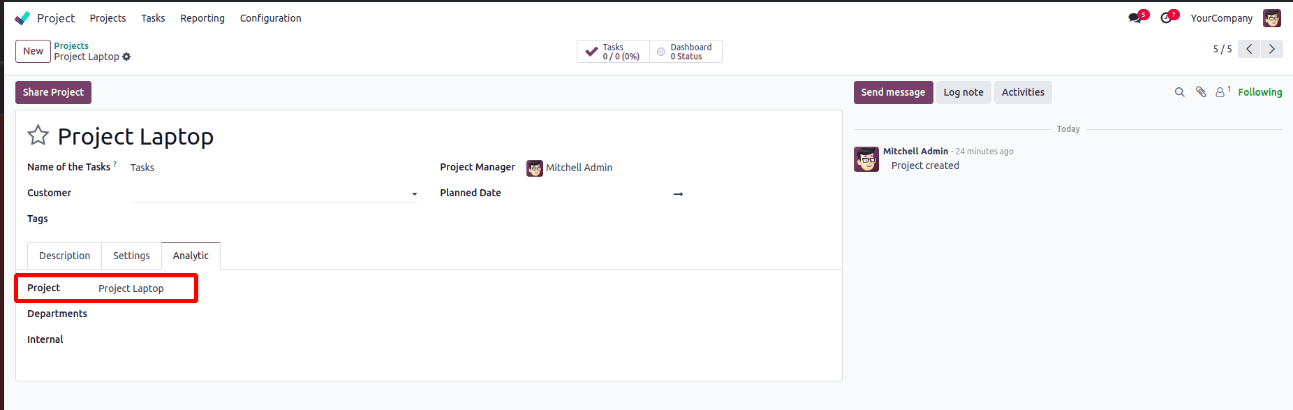 How Budget can be added to a project in Odoo 18-cybrosys